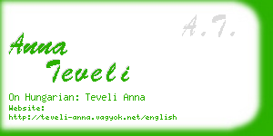 anna teveli business card